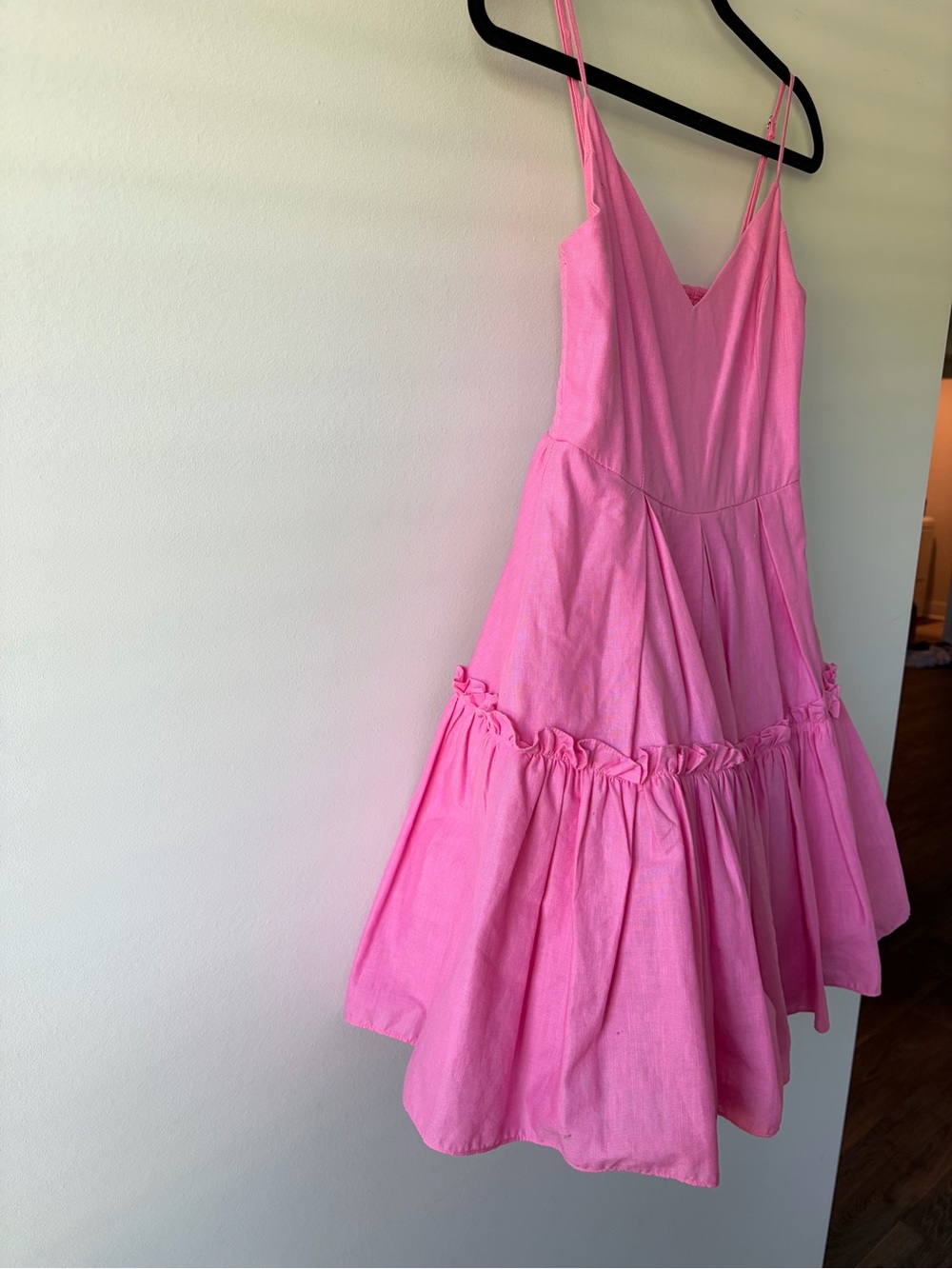 Bandit And The Babe Pink Bubble Hem Babydoll Mini Dress M Coquette Cottagecore — image 2 of 8